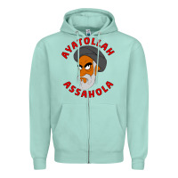 Seafoam Ayatollah Assahola Zipper Hoodie - linhVisuals