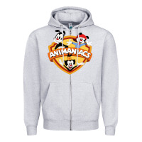 Heather Grey animaniacs funny cats cartoon Zipper Hoodie - linhVisuals