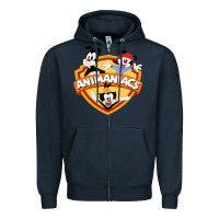 Navy animaniacs funny cats cartoon Zipper Hoodie - linhVisuals