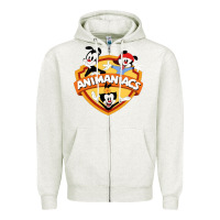Oatmeal Heather animaniacs funny cats cartoon Zipper Hoodie - linhVisuals