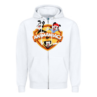 White animaniacs funny cats cartoon Zipper Hoodie - linhVisuals