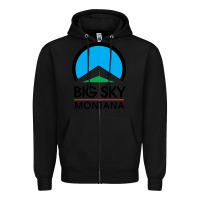 Black Big Sky Montana Champion Zipper Hoodie - linhVisuals