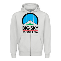 Dove Grey Big Sky Montana Champion Zipper Hoodie - linhVisuals