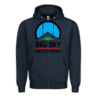 Navy Big Sky Montana Champion Zipper Hoodie - linhVisuals
