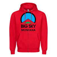 Red Big Sky Montana Champion Zipper Hoodie - linhVisuals