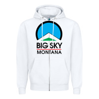 White Big Sky Montana Champion Zipper Hoodie - linhVisuals