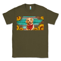 Army Green golden retriever license plate Classic Tee - Artiststas