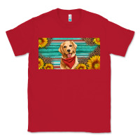 Red golden retriever license plate Classic Tee - Artiststas