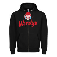Black Wendy's Zipper Hoodie - linhVisuals