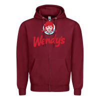 Burgundy Wendy's Zipper Hoodie - linhVisuals