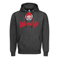 Charcoal Heather Wendy's Zipper Hoodie - linhVisuals
