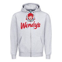 Heather Grey Wendy's Zipper Hoodie - linhVisuals