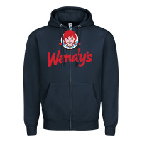 Navy Wendy's Zipper Hoodie - linhVisuals