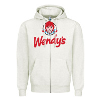 Oatmeal Heather Wendy's Zipper Hoodie - linhVisuals
