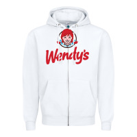 White Wendy's Zipper Hoodie - linhVisuals