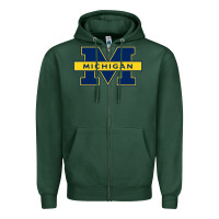Sports Green michigan Zipper Hoodie - linhVisuals