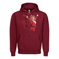Burgundy Mariah Carey Merry Christmas vintage retro Zipper Hoodie - linhVisuals