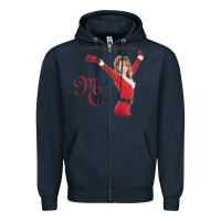 Navy Mariah Carey Merry Christmas vintage retro Zipper Hoodie - linhVisuals