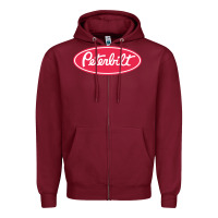 Burgundy Peterbilt Zipper Hoodie - linhVisuals