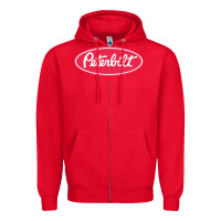 Red Peterbilt Zipper Hoodie - linhVisuals