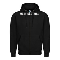 Black neanderthal funny gift for texas neanderthals Zipper Hoodie - linhVisuals