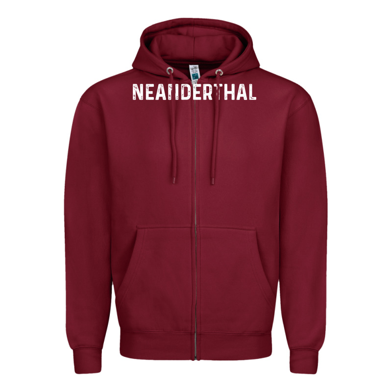 Neanderthal Funny Gift For Texas Neanderthals Zipper Hoodie by linhVisuals | Teevron