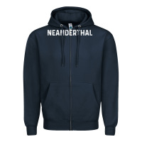 Navy neanderthal funny gift for texas neanderthals Zipper Hoodie - linhVisuals