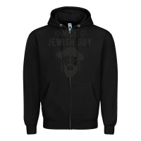 Black nice jewish guy funny gifts for hanukkah Zipper Hoodie - linhVisuals