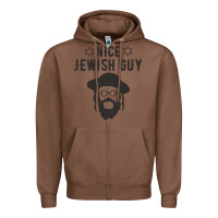 Chestnut nice jewish guy funny gifts for hanukkah Zipper Hoodie - linhVisuals