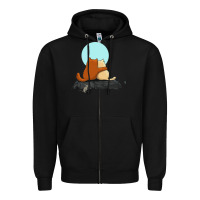 Black two cats Zipper Hoodie - linhVisuals