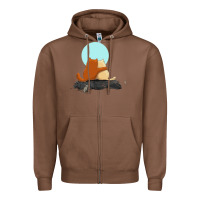Chestnut two cats Zipper Hoodie - linhVisuals