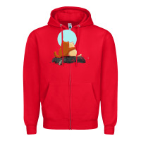 Red two cats Zipper Hoodie - linhVisuals