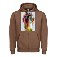 Chestnut messi and ronaldo Zipper Hoodie - linhVisuals