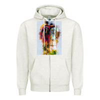 Oatmeal Heather messi and ronaldo Zipper Hoodie - linhVisuals