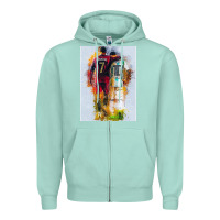 Seafoam messi and ronaldo Zipper Hoodie - linhVisuals
