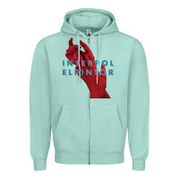 Seafoam interpol Zipper Hoodie - linhVisuals