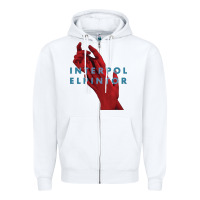 White interpol Zipper Hoodie - linhVisuals