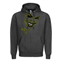 Charcoal Heather J O K E R Zipper Hoodie - linhVisuals