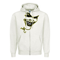 Oatmeal Heather J O K E R Zipper Hoodie - linhVisuals