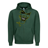 Sports Green J O K E R Zipper Hoodie - linhVisuals