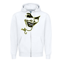 White J O K E R Zipper Hoodie - linhVisuals