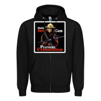 Black only you can prevent communism Zipper Hoodie - linhVisuals
