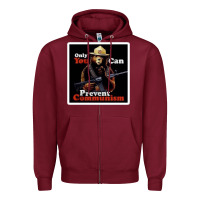Burgundy only you can prevent communism Zipper Hoodie - linhVisuals