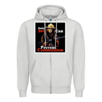 Dove Grey only you can prevent communism Zipper Hoodie - linhVisuals