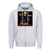 Heather Grey only you can prevent communism Zipper Hoodie - linhVisuals