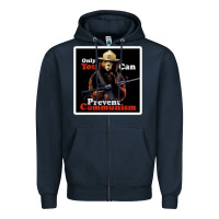 Navy only you can prevent communism Zipper Hoodie - linhVisuals