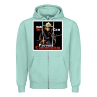 Seafoam only you can prevent communism Zipper Hoodie - linhVisuals