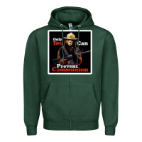 Sports Green only you can prevent communism Zipper Hoodie - linhVisuals