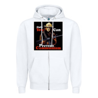 White only you can prevent communism Zipper Hoodie - linhVisuals