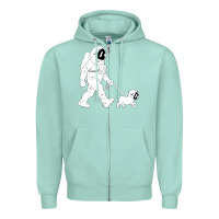 Seafoam walking the dog astronaut Zipper Hoodie - linhVisuals